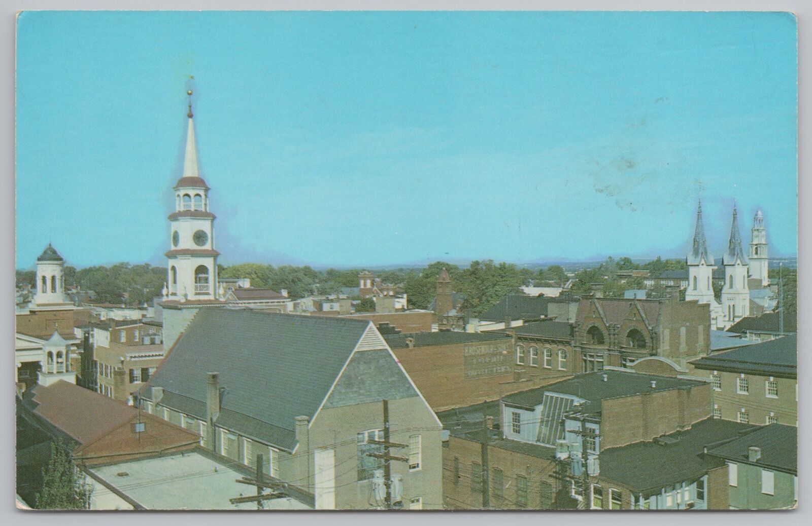 Church~Frederick Maryland~The Clustered Spires Of Frederick Churches~Vintage PC