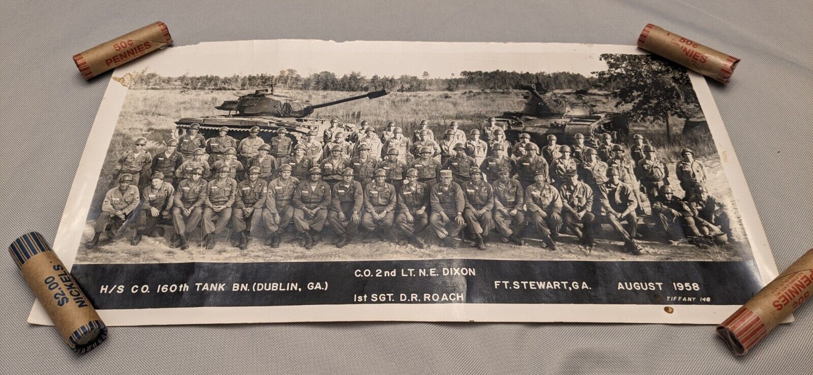 Panoramic Military Photo - 160th Tank Battalion - Dublin Fort Stewart GA - 1958