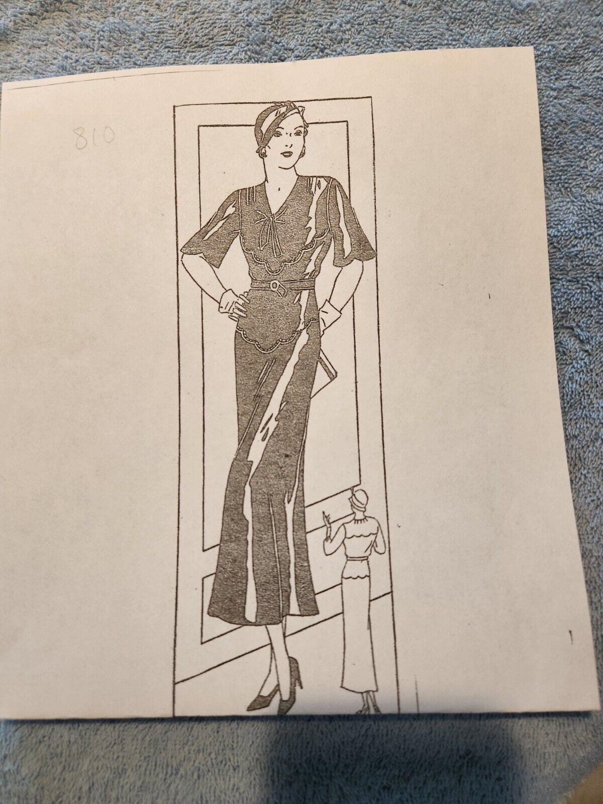 Antique Sewing Pattern # 810 ( 1930's)