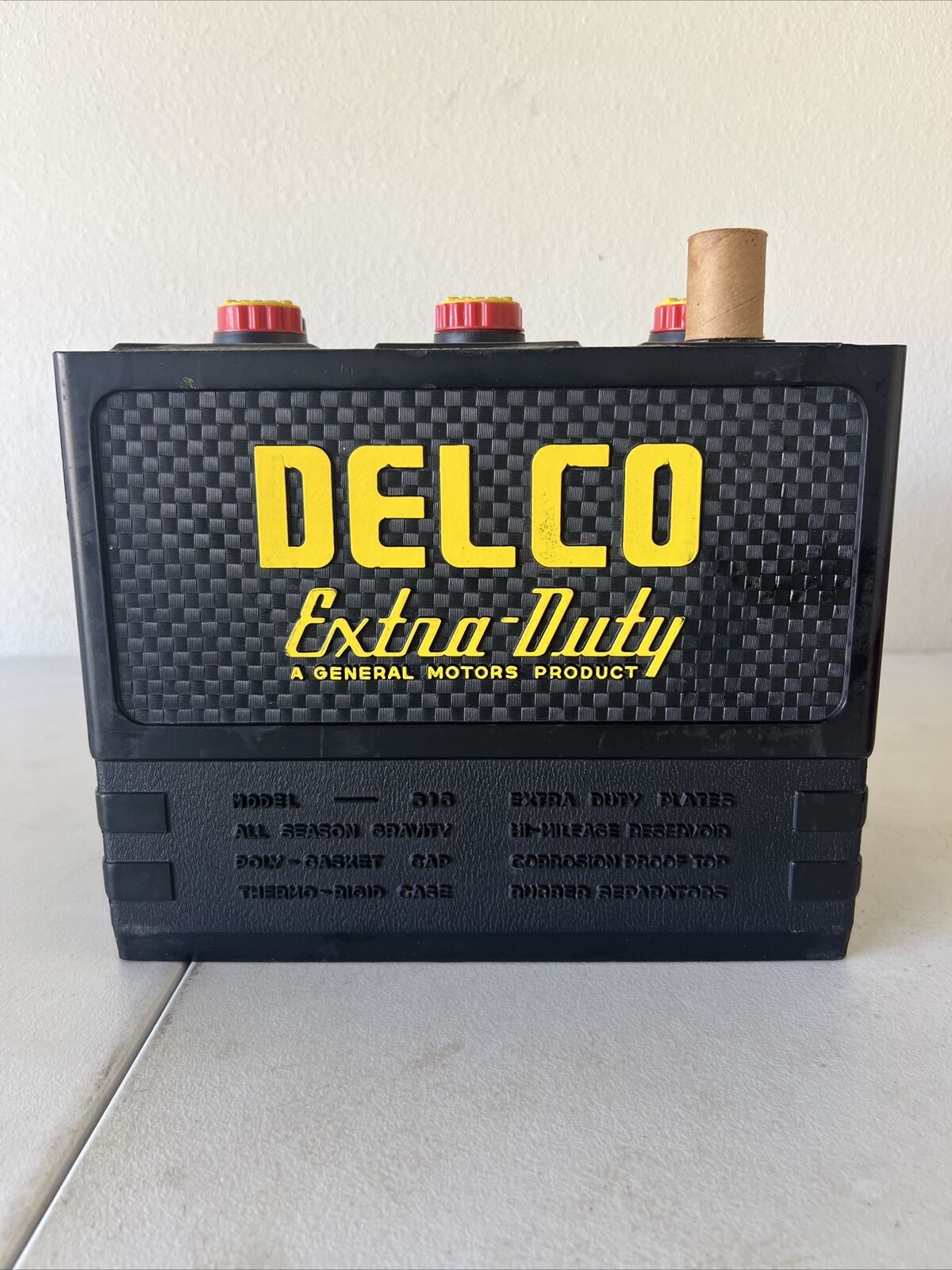 Vintage Delco Extra Duty Battery,NOS dry