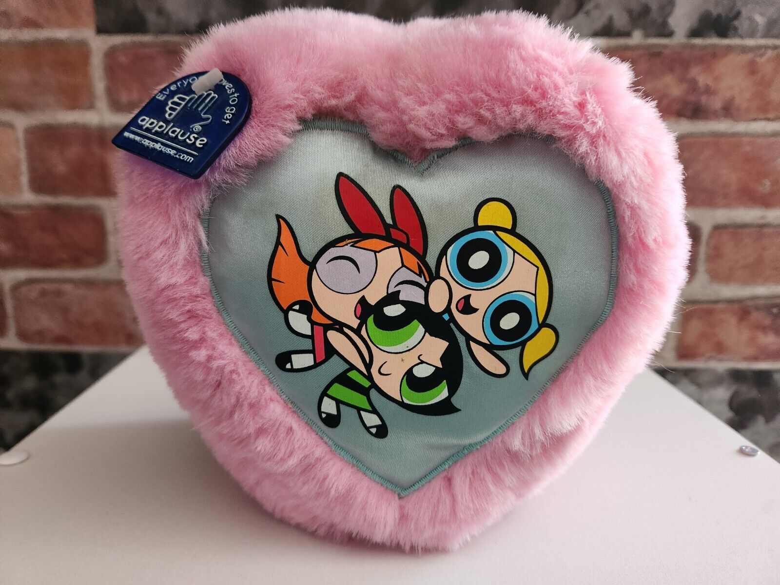 The Powerpuff Girls Applause Vintage 2000 Coin Bank Pink Plush Used
