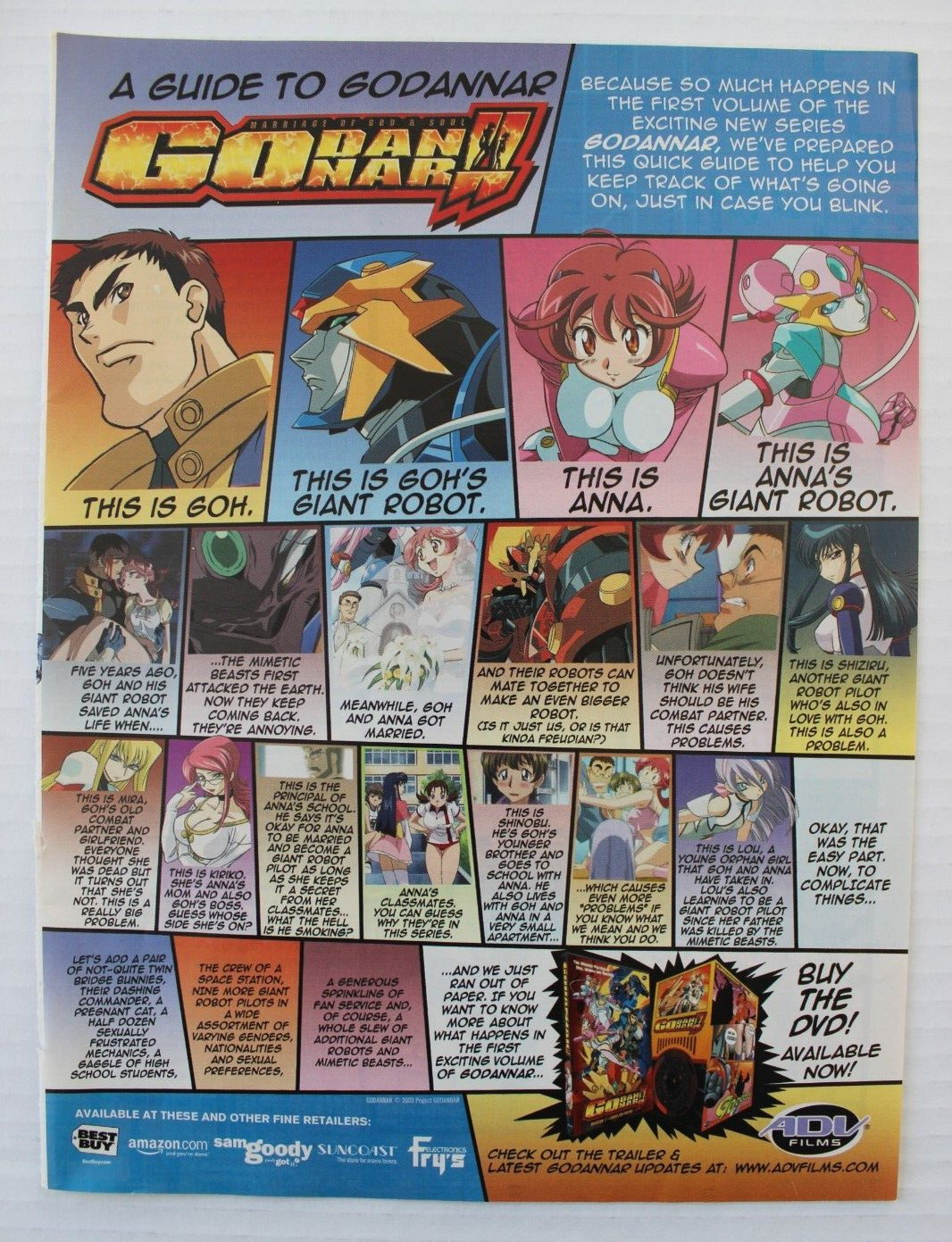 Godannar Marriage Of God & Soul 2005 Anime Print Ad PROMO Art