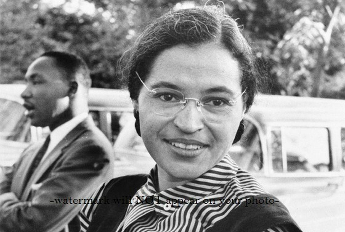 Historic Rosa Parks PHOTO Black Civil Rights Hero Bus Boycott Martin Luther King