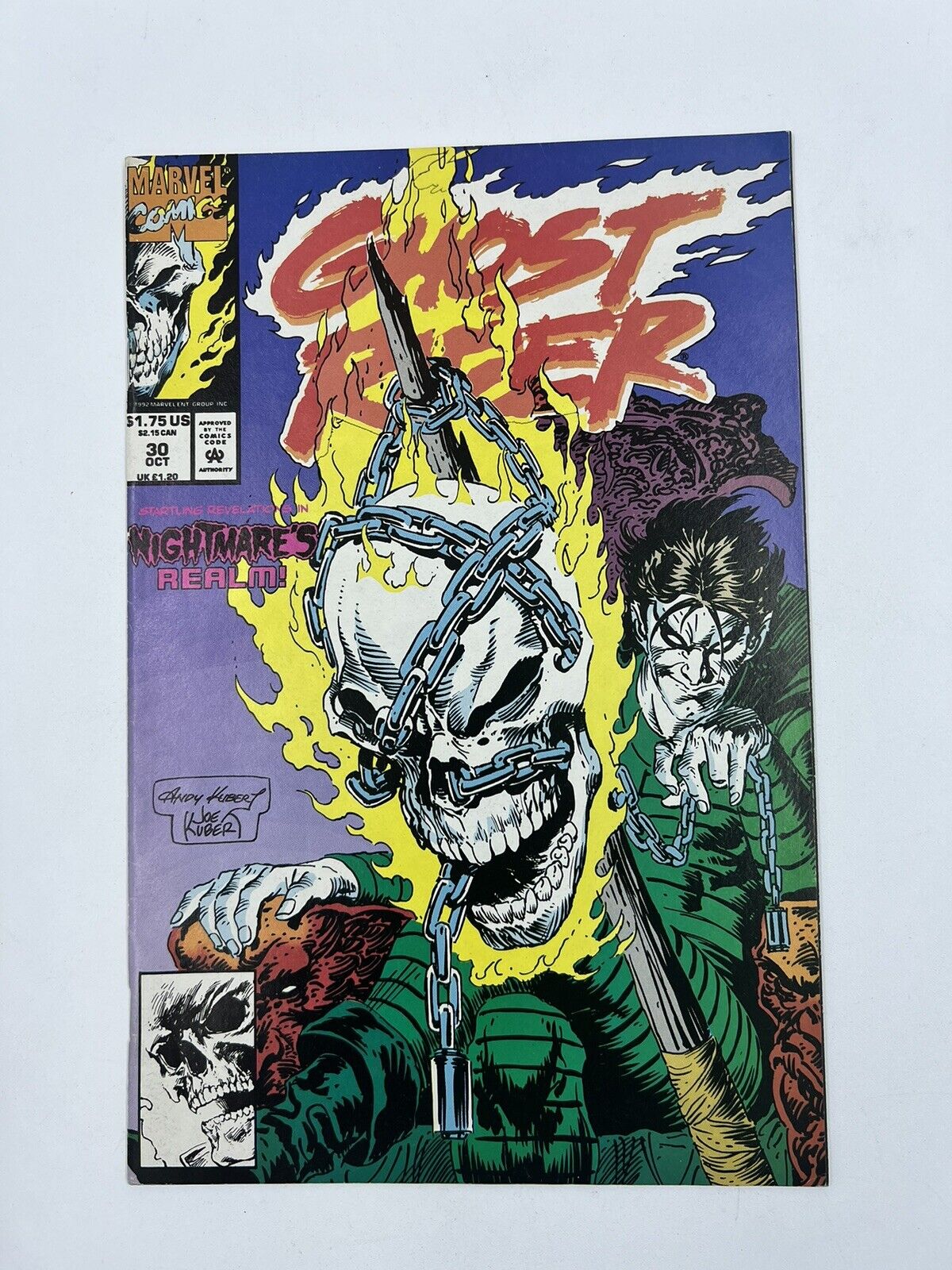 Ghost Rider  #30 MARVEL COMICS RISE OF THE MIDNIGHT SONS 1992 - Bagged & Boarded
