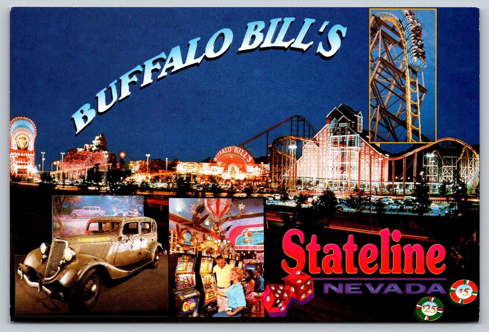 Buffalo Bill\'s Resort & Casino Stateline NV Nevada Continental Postcard