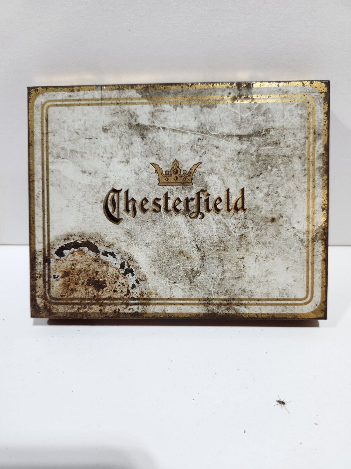 Vintage Metal Advertising Tin Metal Tobacco Cigarette Box CHESTERFIELD, 
