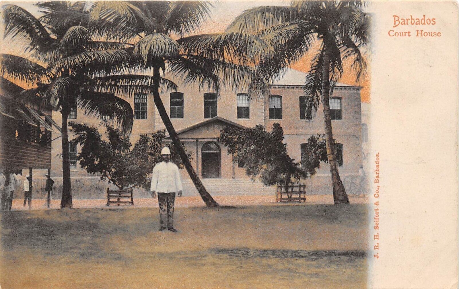 E46/ Barbados Foreign Postcard Caribbean c1910 Court House Building 14