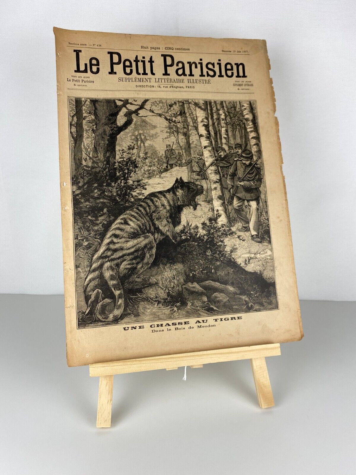 A Tiger Hunt in the Bois de Meudon, June 13, 1897 N°436, Le Petit Parisien
