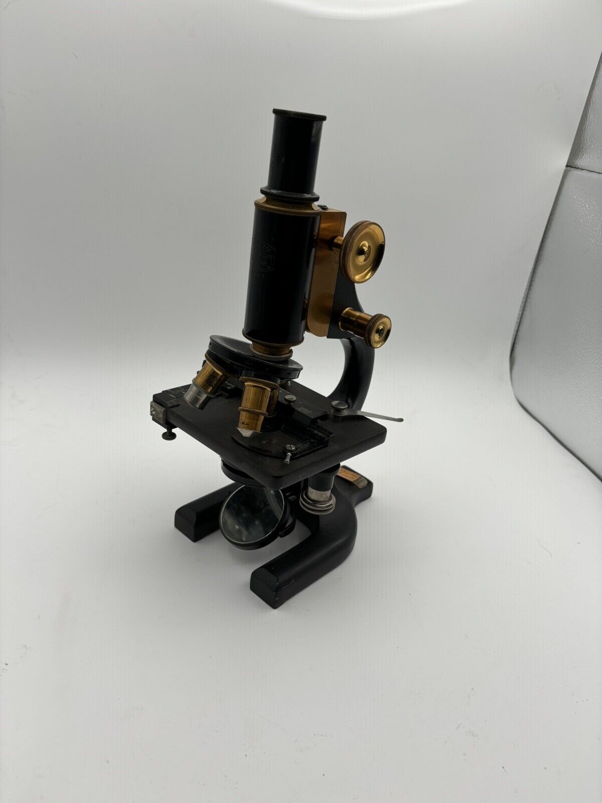 Vintage Spencer Buffalo Microscope In Wooden Case. Museum Quality Piece.