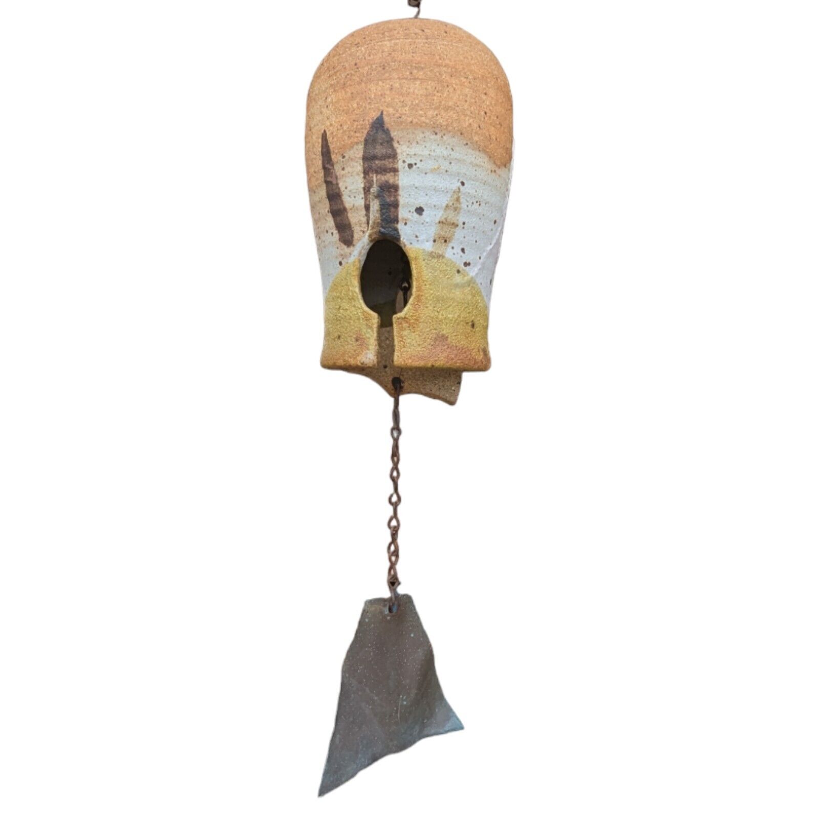 ✨ Paolo Soleri Arcosanti Vtg Ceramic Bell Wind Chime Clay Arizona Unsigned