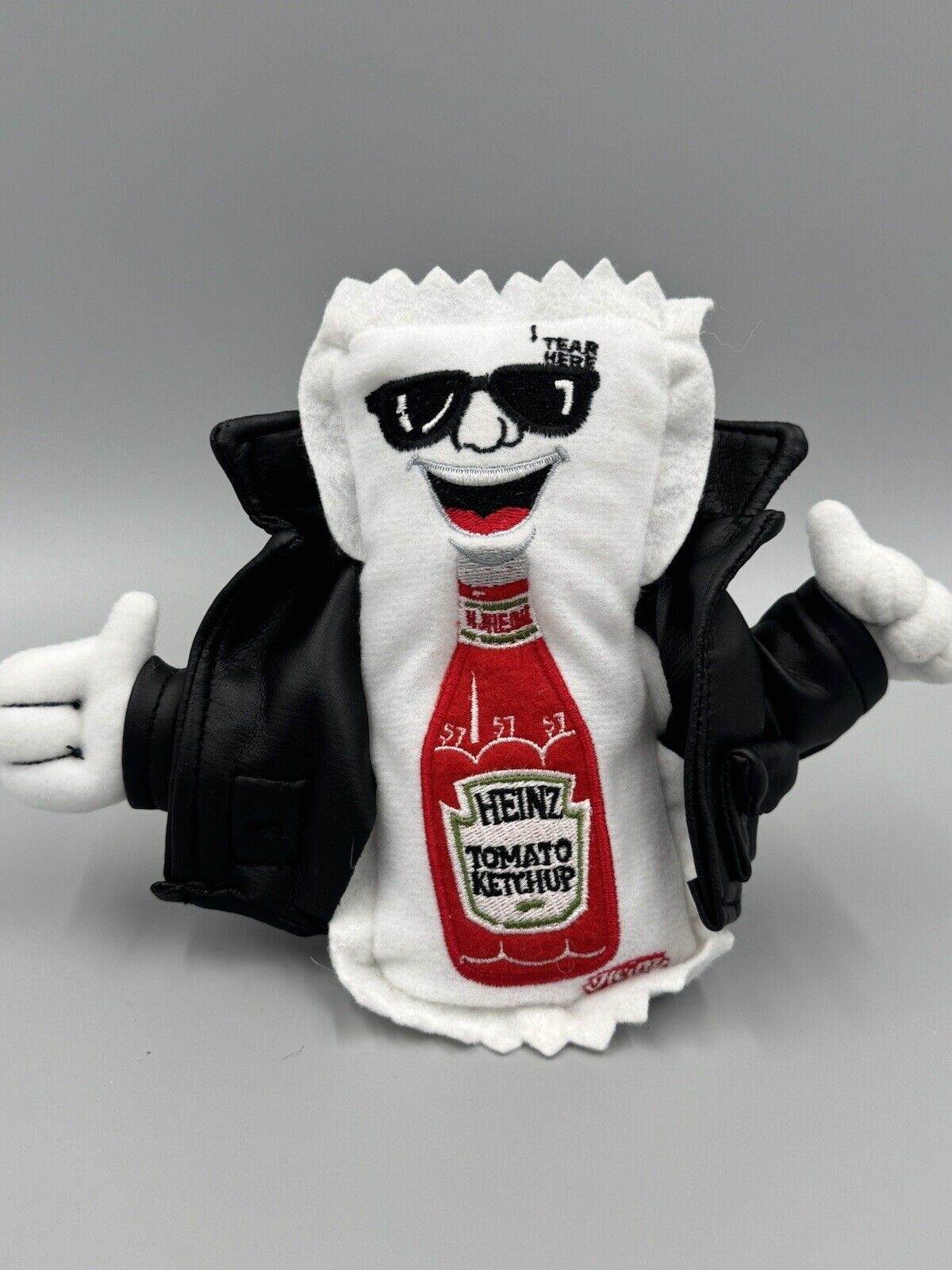 Heinz 57 Ketchup Packet w/ Jacket Leader Bean Bag Plush Advertising Plush 6 Inch