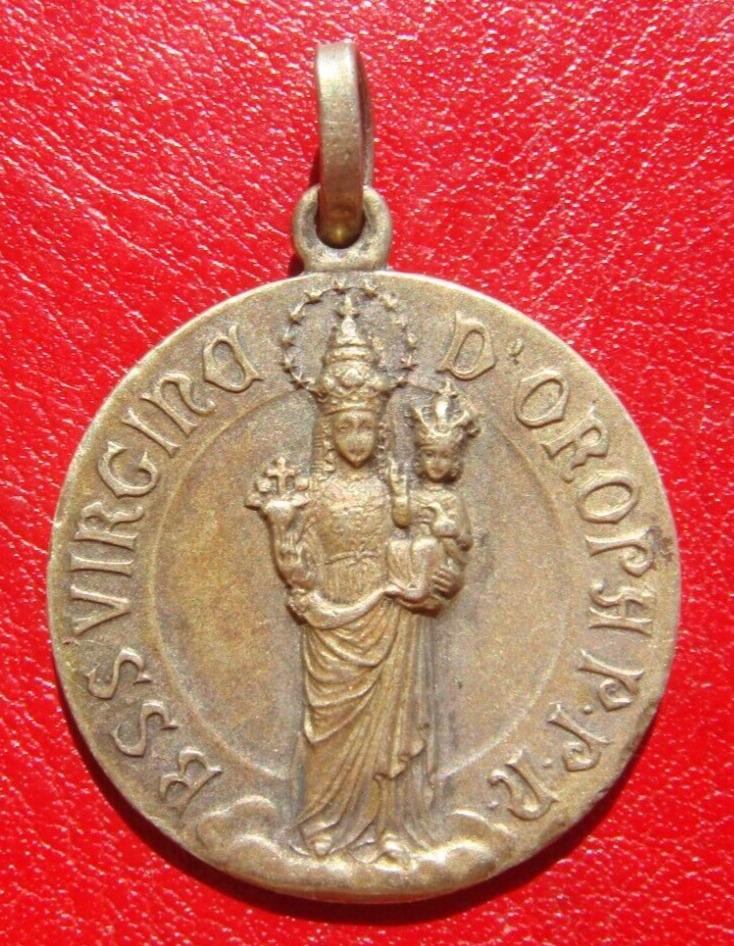 Antique France Madonna of Oropa BSS Virgina D\'Oropa PPN HOLY Medal