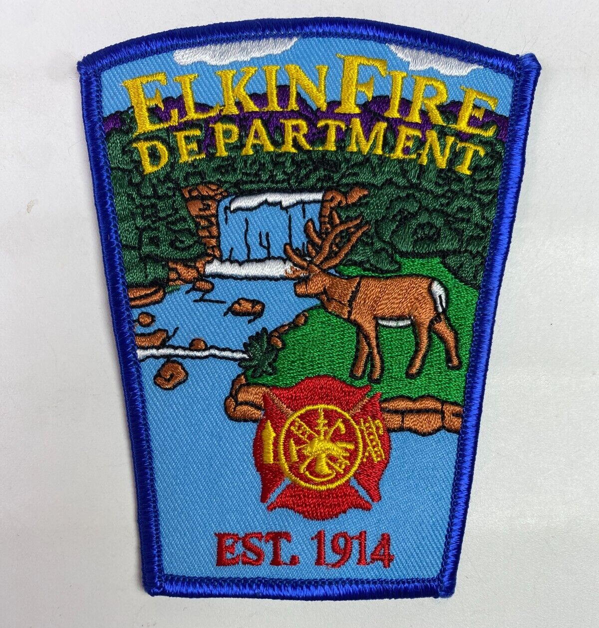 Elkin Fire North Carolina NC Elk Waterfall Patch Q8