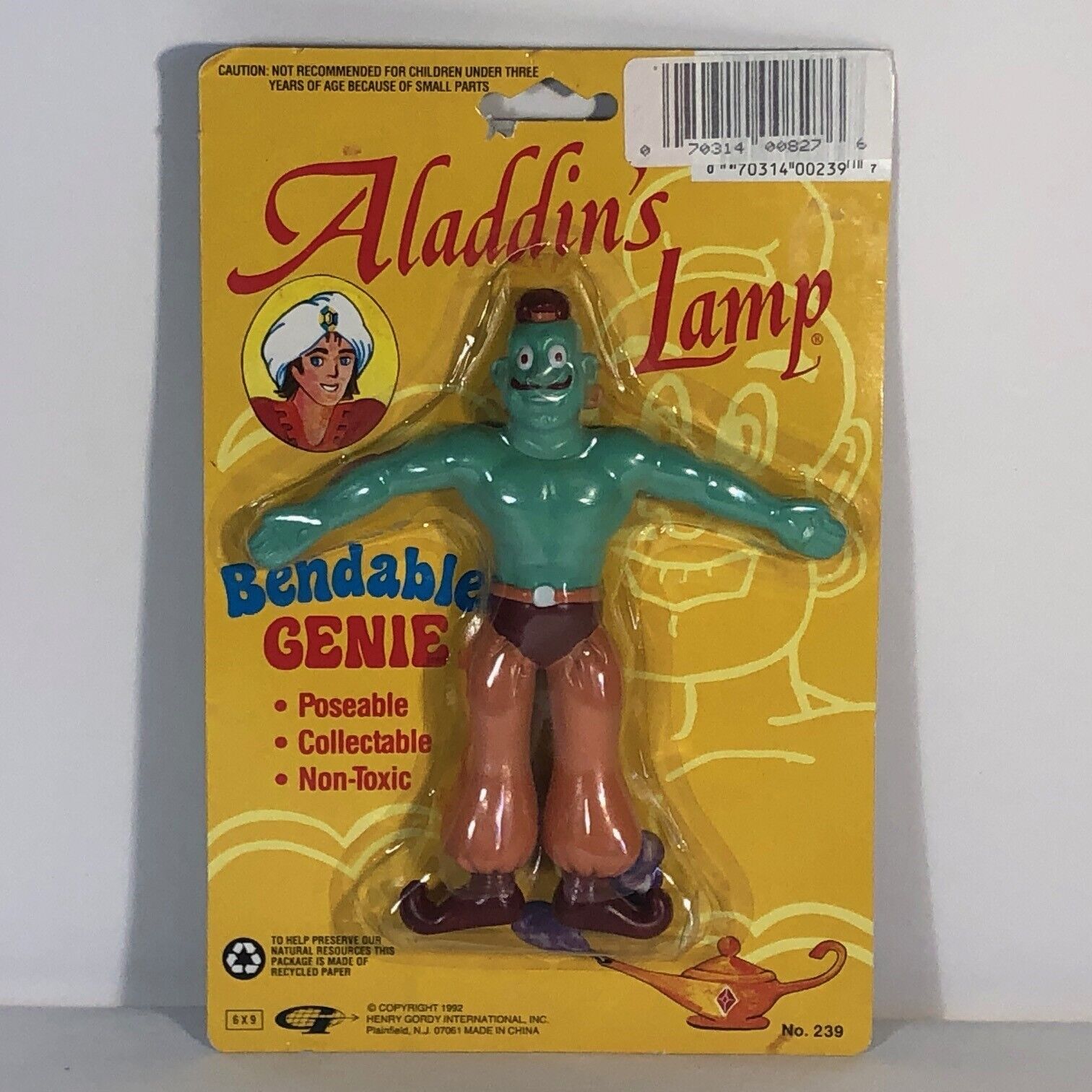 Vintage Aladdin\'s Lamp Henry Gordon International Bendable Genie Figure