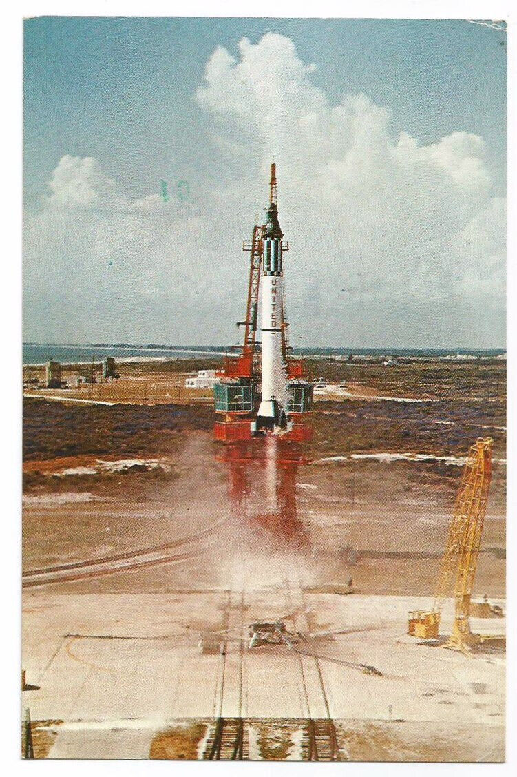 Mercury Redstone Launch Postcard Freedom 7 Alan Shepard NASA