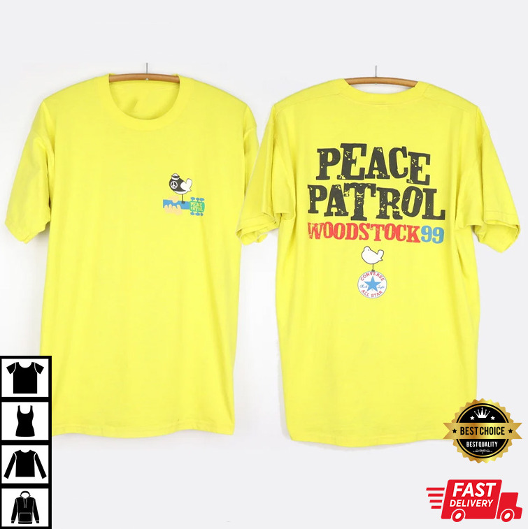 Vintage 1999 Woodstock Peace Patrol Best T-Shirt