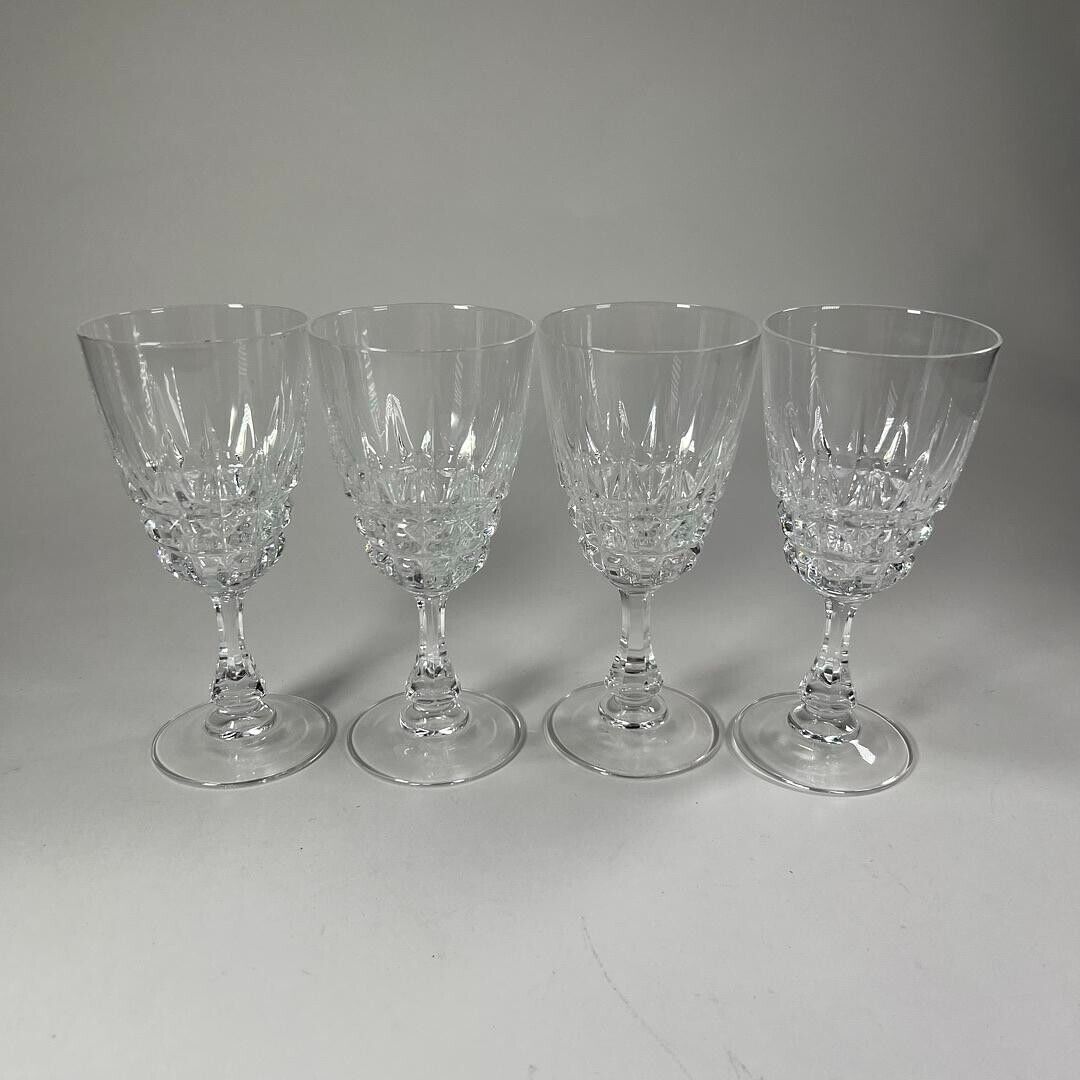 Vintage Pompadour Wine Glasses by Cristal D'Arques - Gorgeous Set of 4