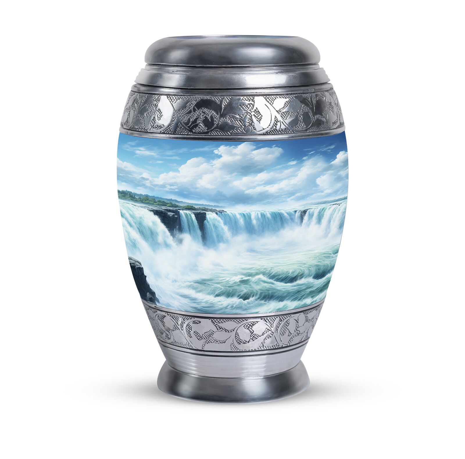 Adult Funeral Urn Waterfall At Moning (10 Inch) Large Urn