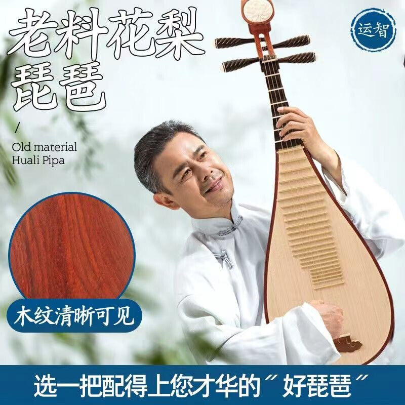 Chinese Traditional Classical Musical Instrument Hua Li Mu Pipa