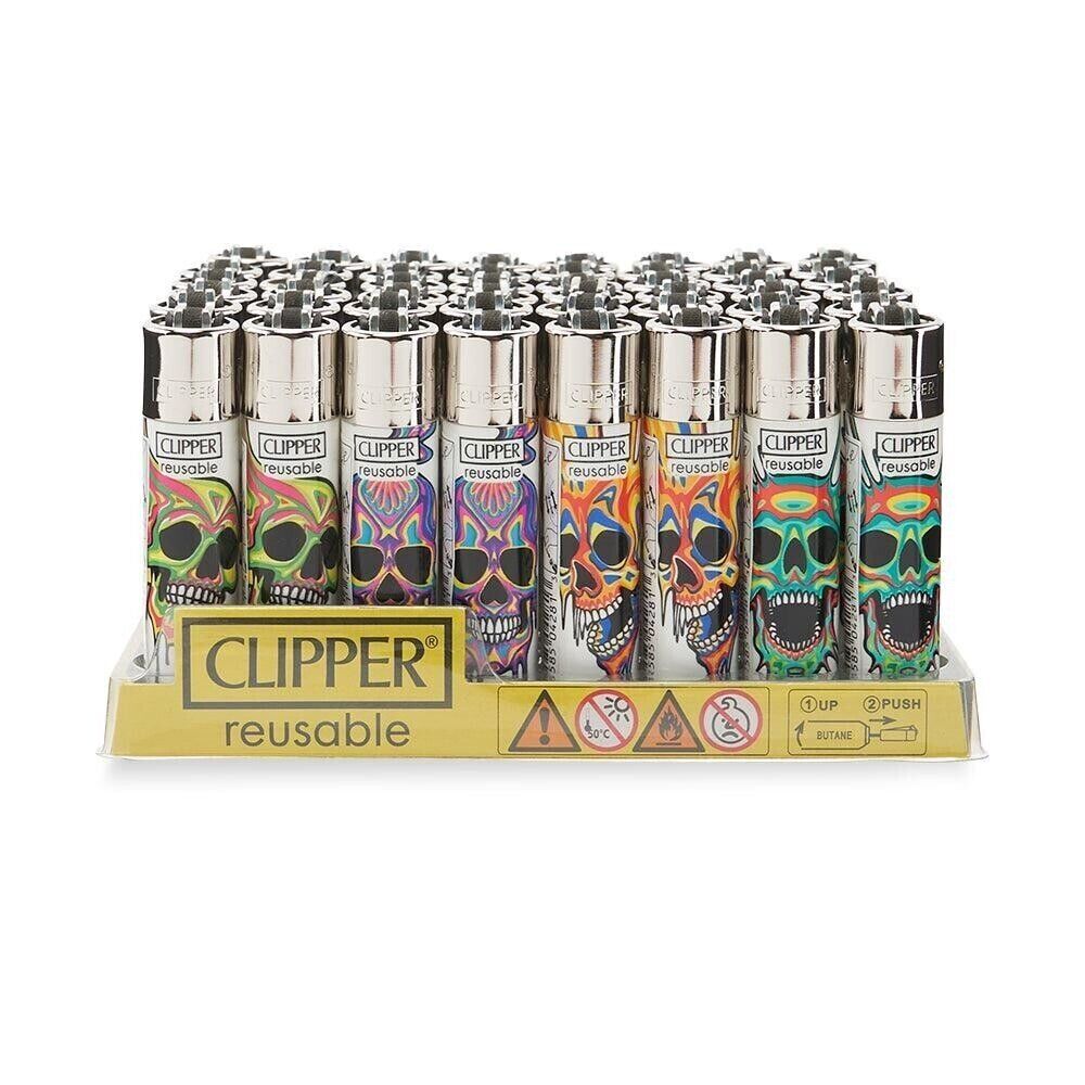 Clipper Lighter 48 Ct Tray – Melting Skulls