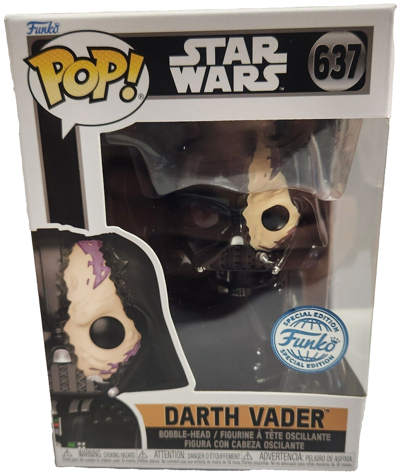 Funko POP Darth Vader [Damaged Helmet] Star Wars #637 [Special Edition]