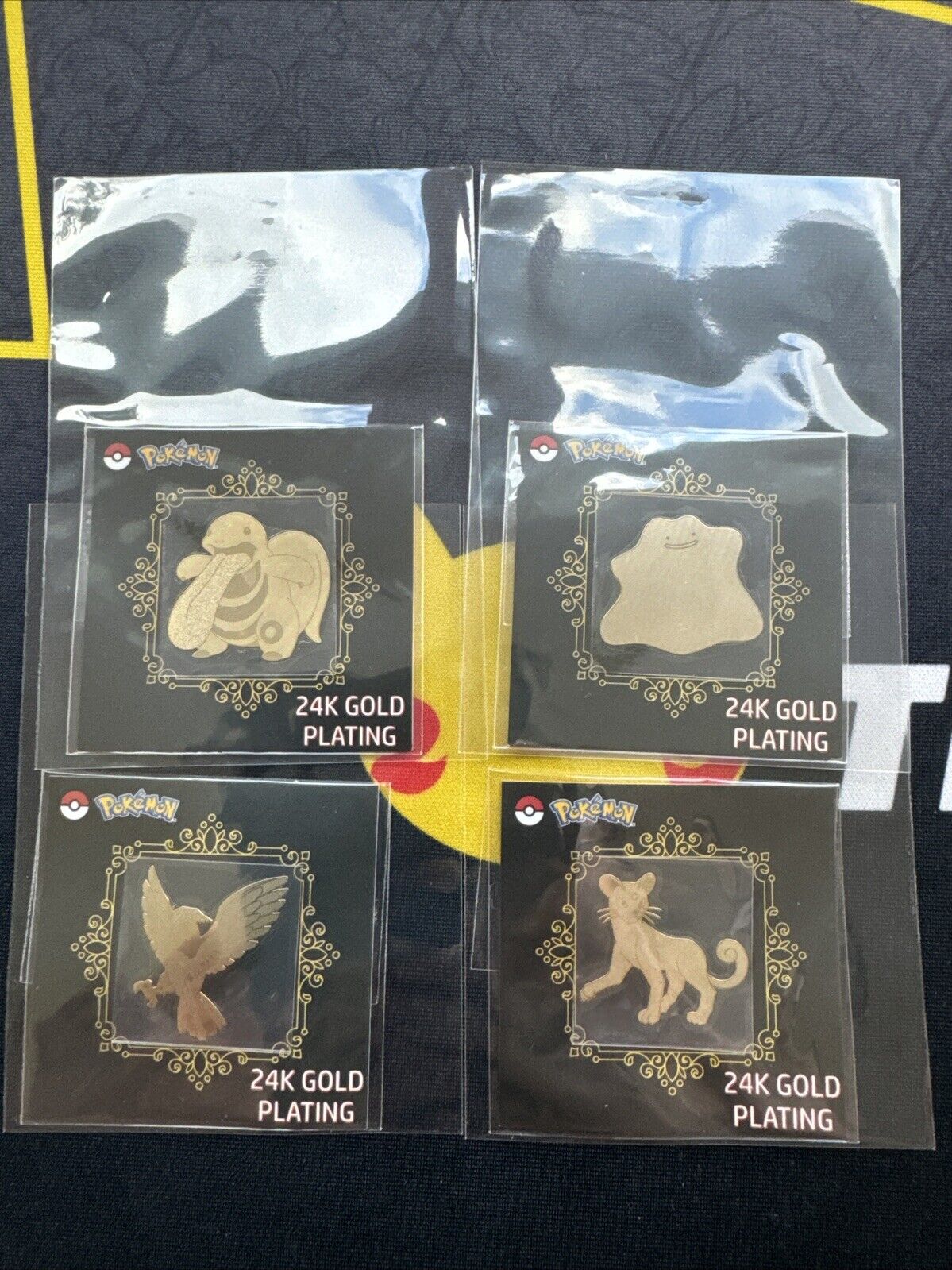 Lickitung, Ditto, Pidgeotto And Persian Pokémon 24k Gold Plated Sticker