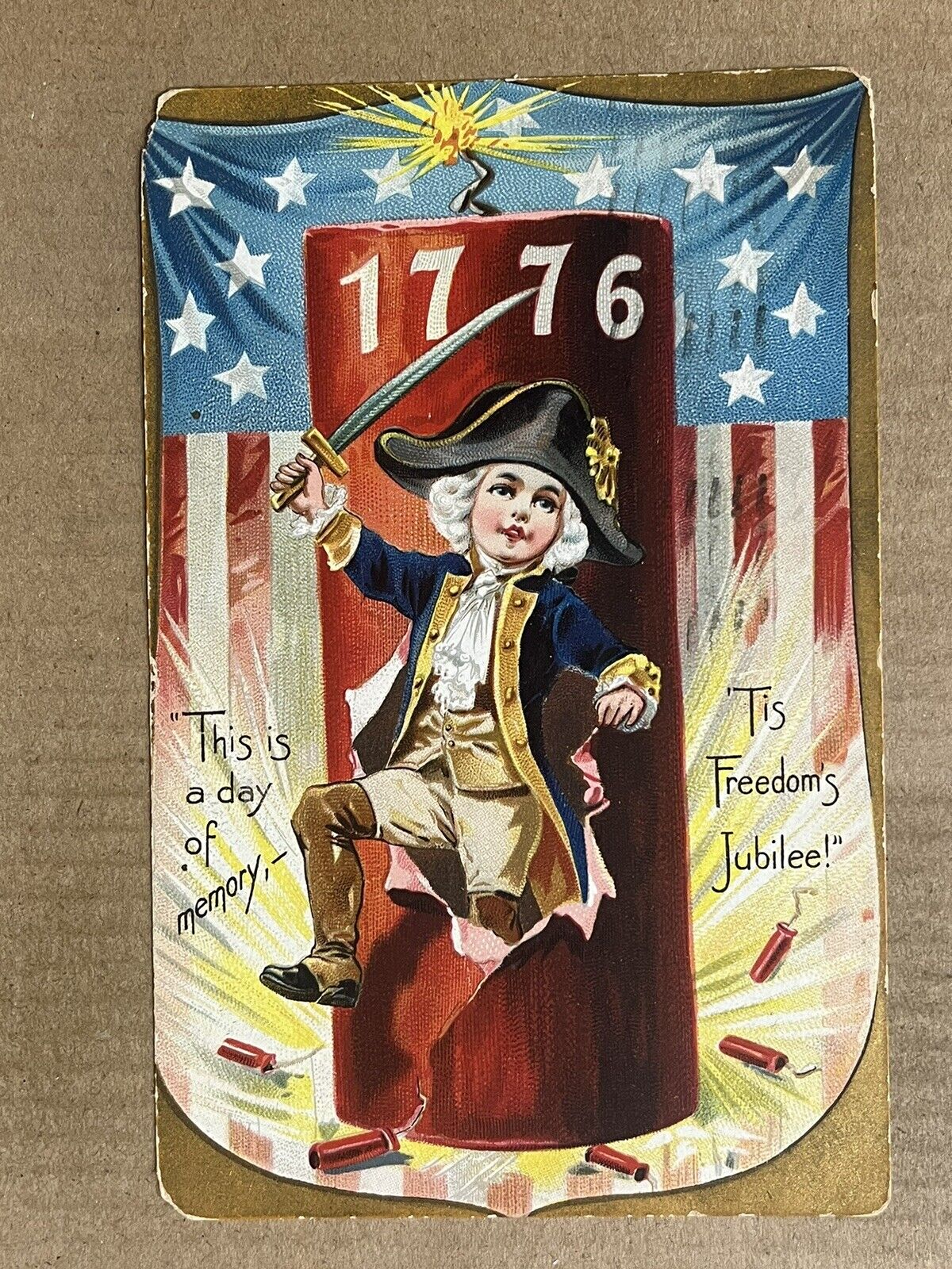 Postcard Tuck Independence Day 4th of July Boy George Washington Patriotic 1907
