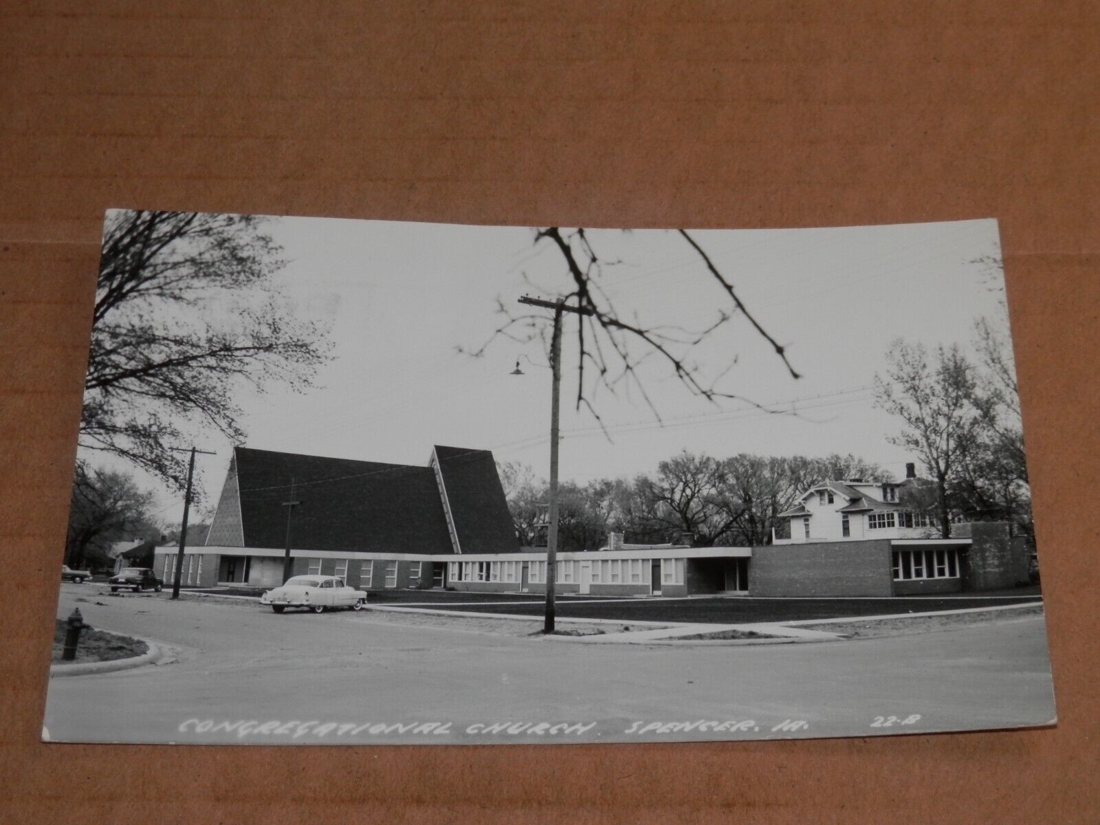 SPENCER IOWA - 1950\'S ERA REAL PHOTO POSTCARD - CONGREGATIONAL CHURCH - RPPC