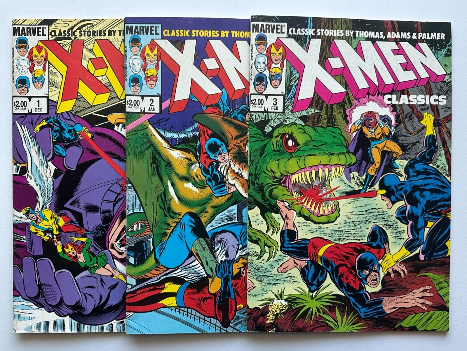 X-MEN CLASSICS #1-3 (VF), Complete Series, Marvel 1983