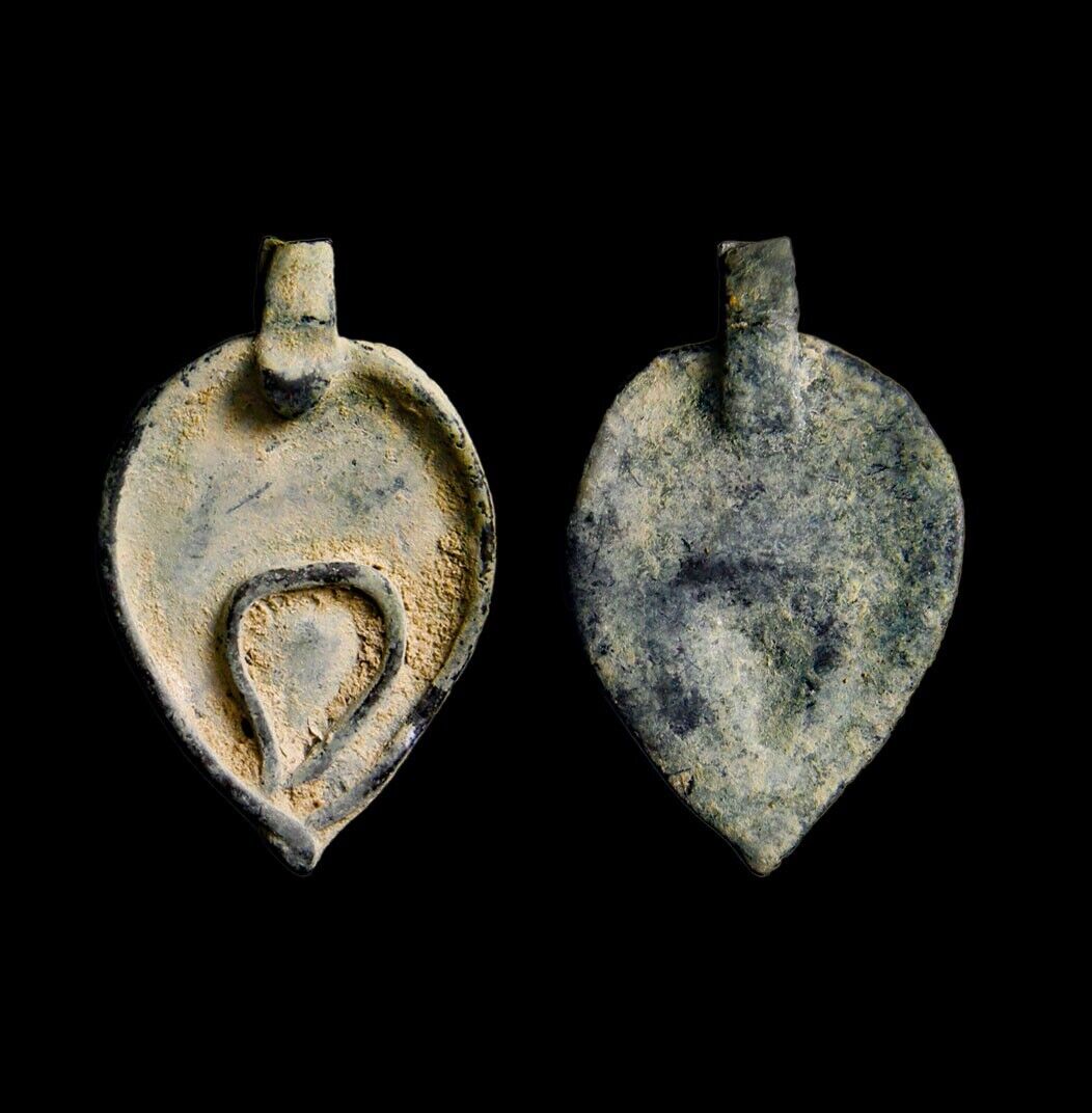 Authentic Ancient Judaea Hellenistic Age AR Silver Pendant Magic Eye w/COA