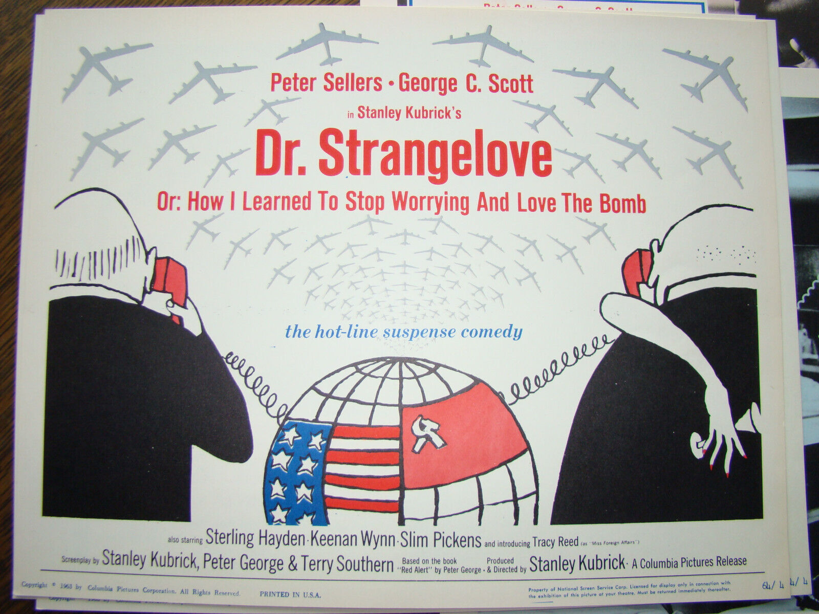 DR. STRANGELOVE LOBBY CARD SET COMPLETE 11X14