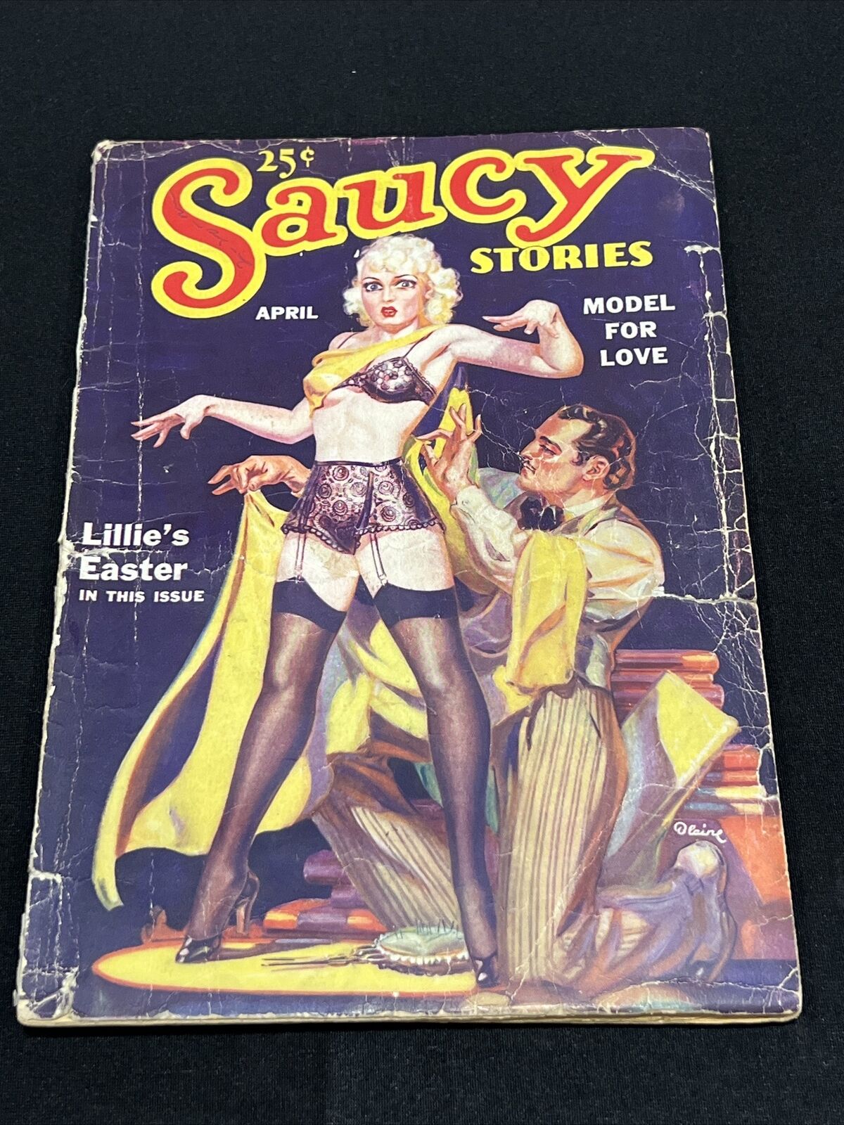 Saucy Stories Missing Back Cover 1936 April Classic Pulp Magazine Key Grail