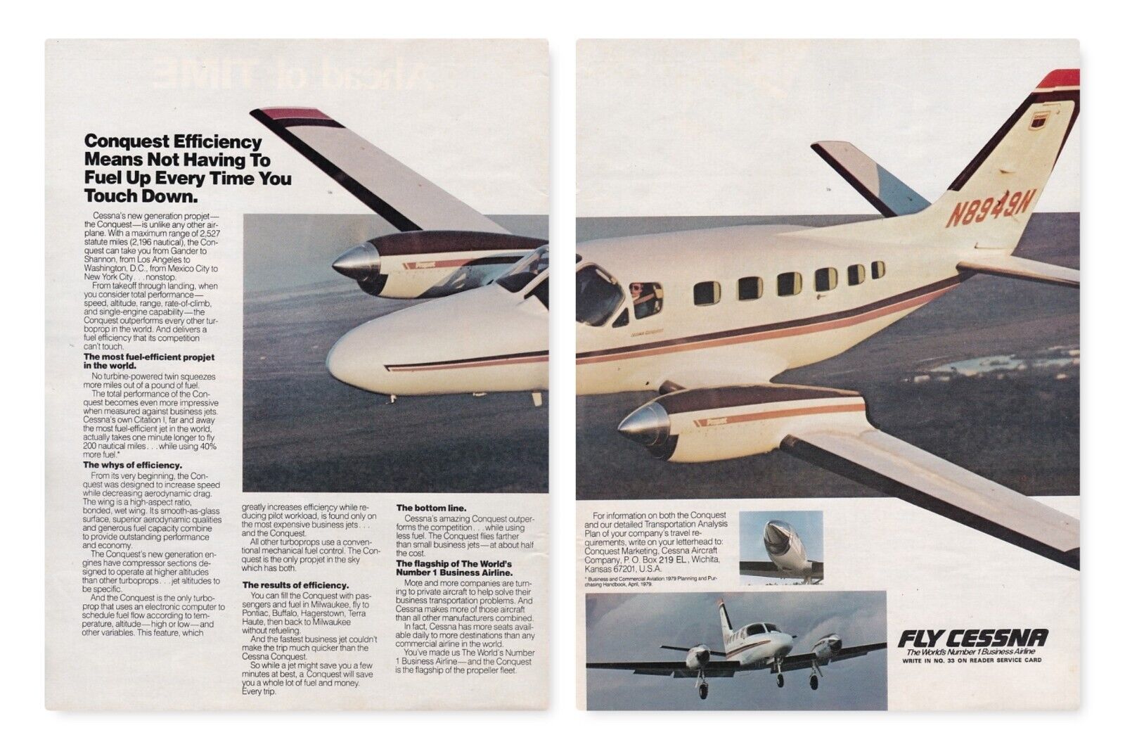 1979 Cessna 441 Conquest Aircraft ad 11/5/2023B