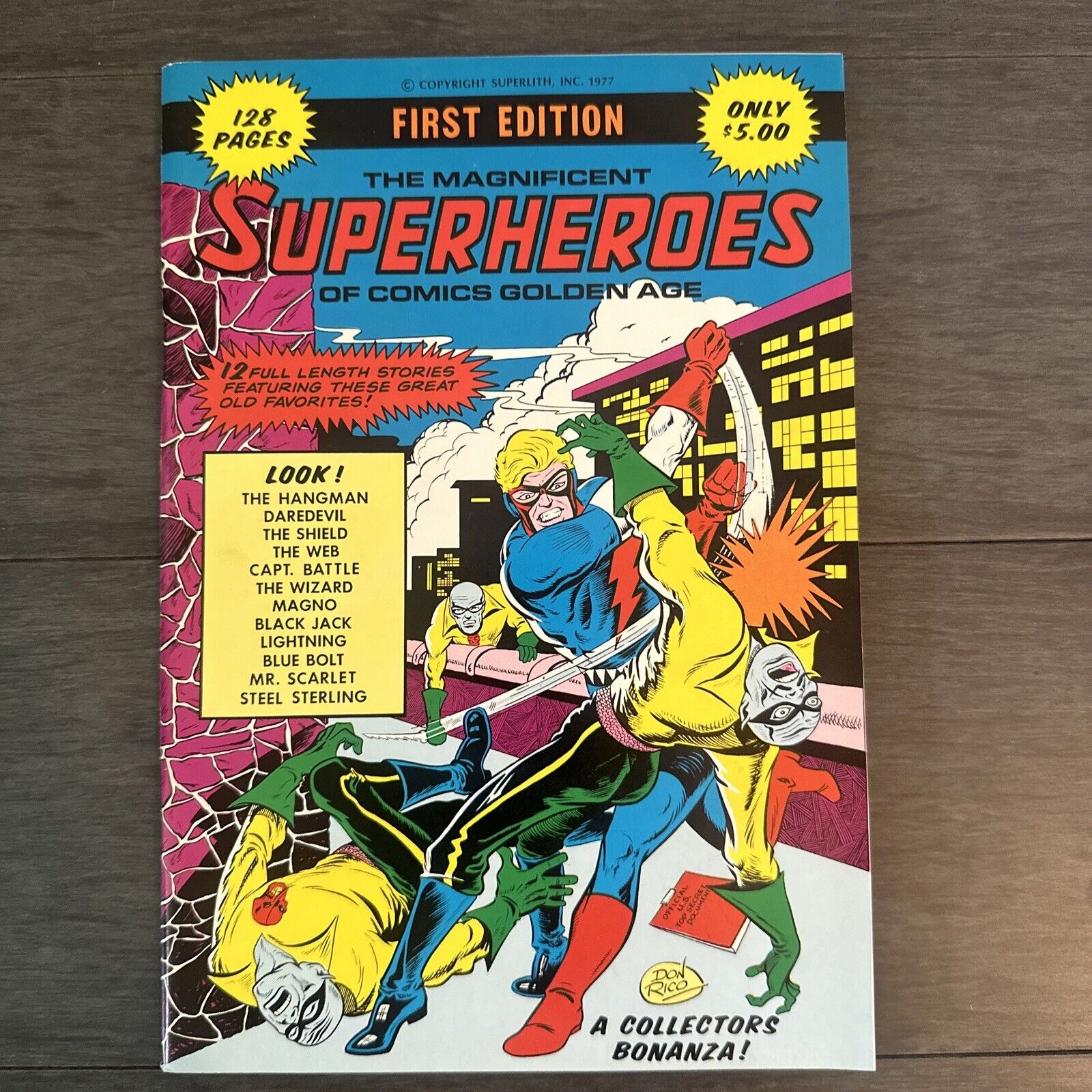 The Magnificent Superheroes of Comics Golden Age - First Edition Copyright 1977