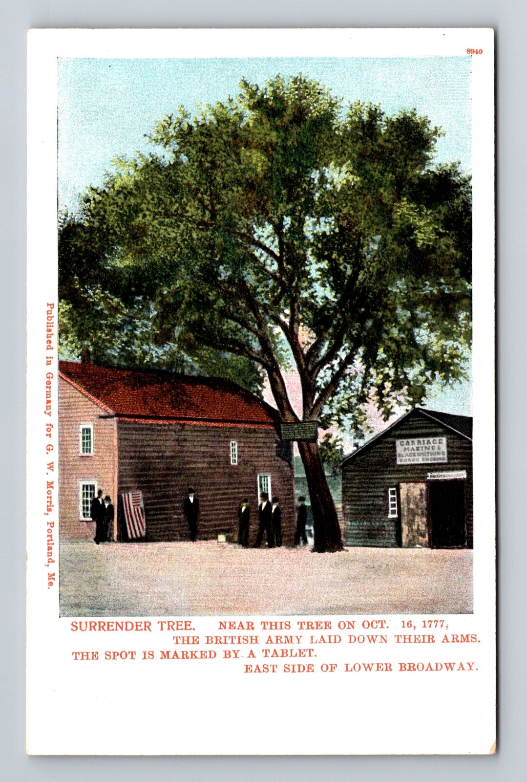 Saratoga NY-New York, The Saratoga Monument, Antique Souvenir Vintage Postcard