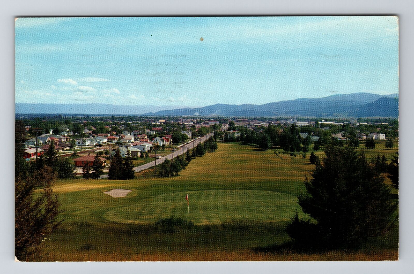 Kalispell MT-Montana, Birdseye View City, c1961, Vintage Postcard