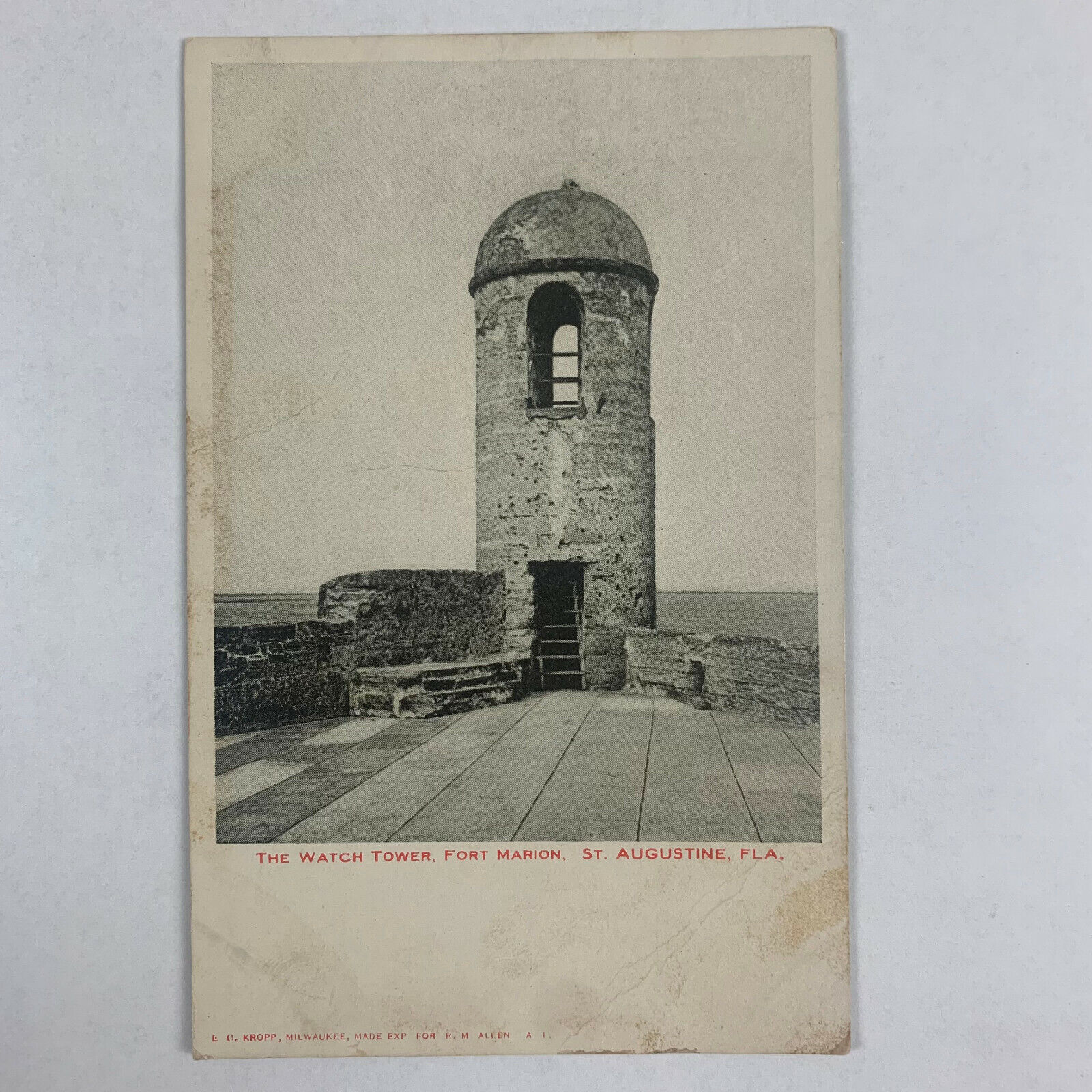 Postcard Florida St Augustine FL Fort Marion Watch Tower Pre-1907 Unposted