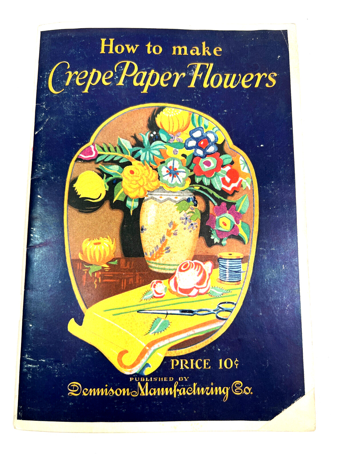Antique 1928 Dennison's Crepe paper Flowers Magazine catalog book halloween