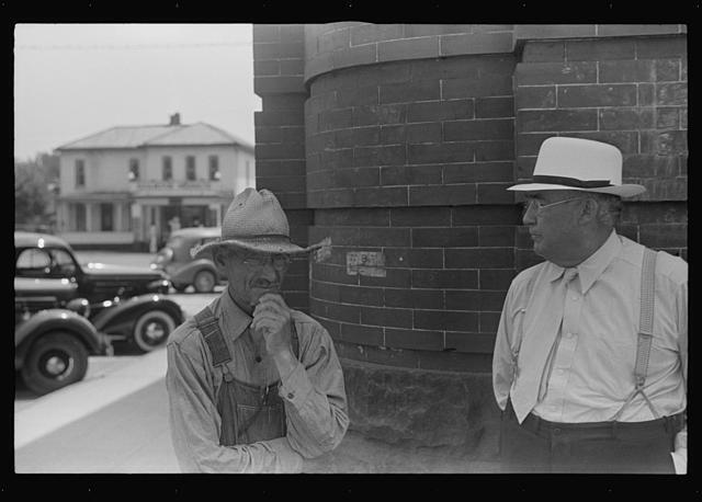 [Untitled photo, possibly related to: Banker and farmer, Plain City, Ohio]