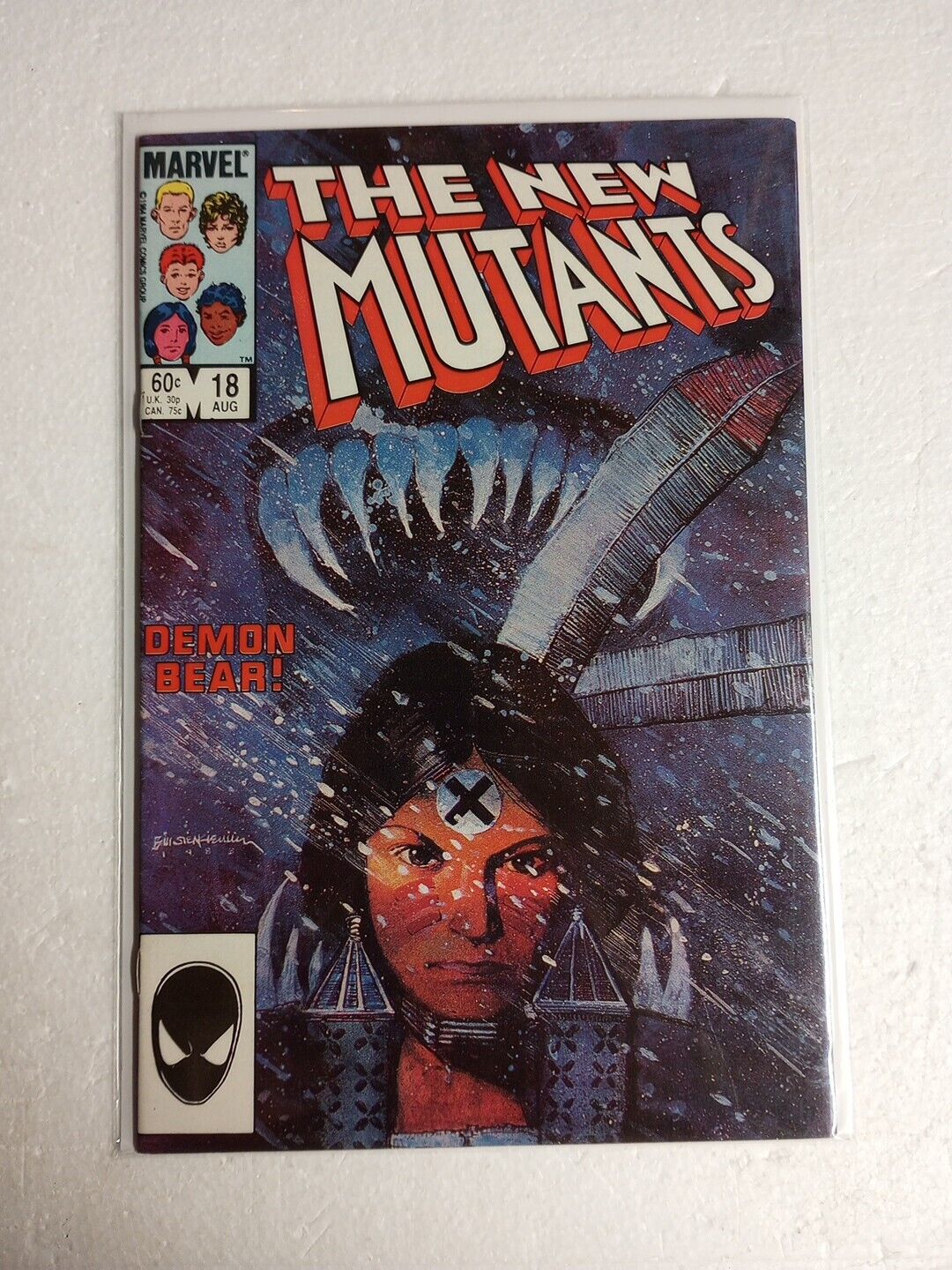 New Mutants #18 Aug 1984  1st Appearance  Demon Bear & Warlock  Bill Sienkiewicz