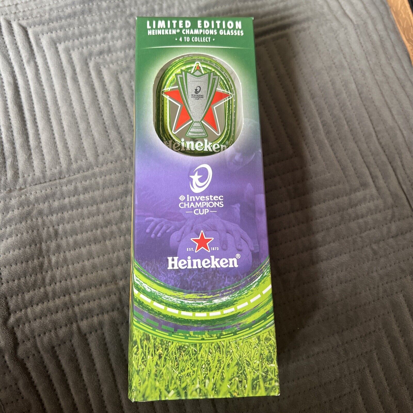 Limited Edition Heineken Pint Glass Investec Champions Cup Collectable New Rugby
