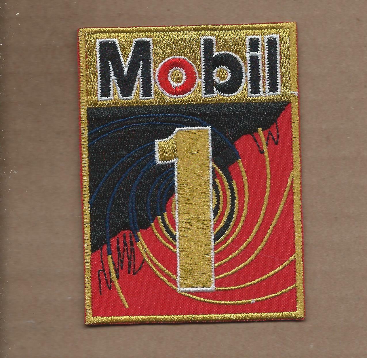 NEW 2 5/8 X 3 1/2 INCH MOBIL 1 IRON ON PATCH  E1