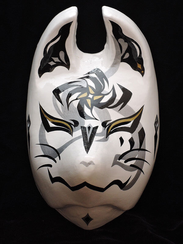 Japanese fox mask Motif Kirikaze KOMENDO Kitsune Made in Japan