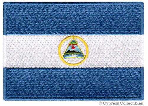 NICARAGUA FLAG PATCH CENTRAL AMERICAN EMBLEM TRAVEL SOUVENIR embroidered iron-on