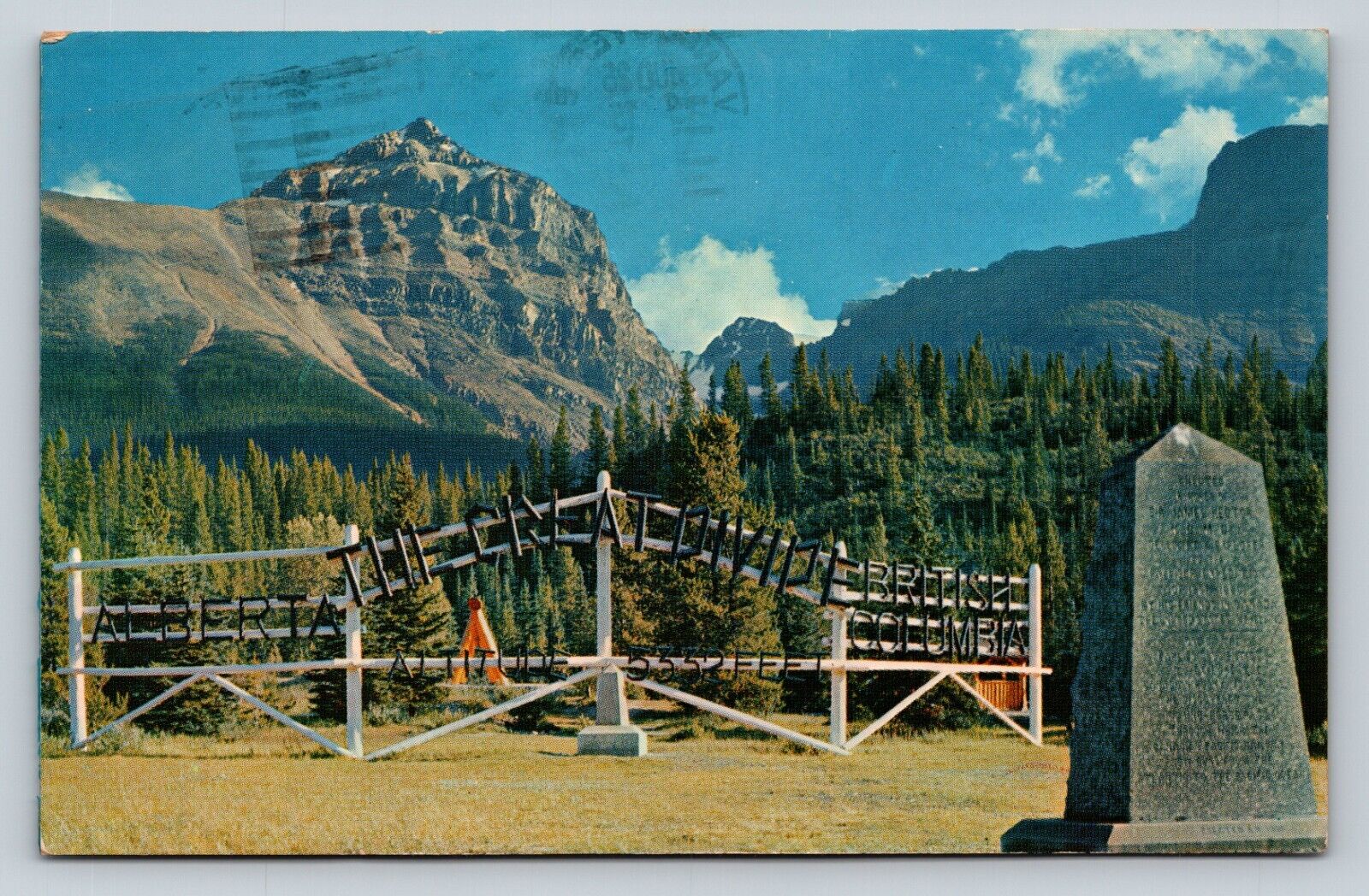 c1957 Beautiful Mountains Canadian Rockies VINTAGE Postcard