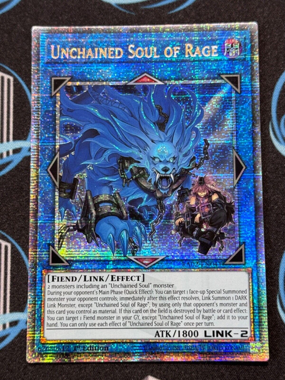 Yugioh  Unchained Soul Of Rage Quarter Century Rare RA02-EN041 1ST ED