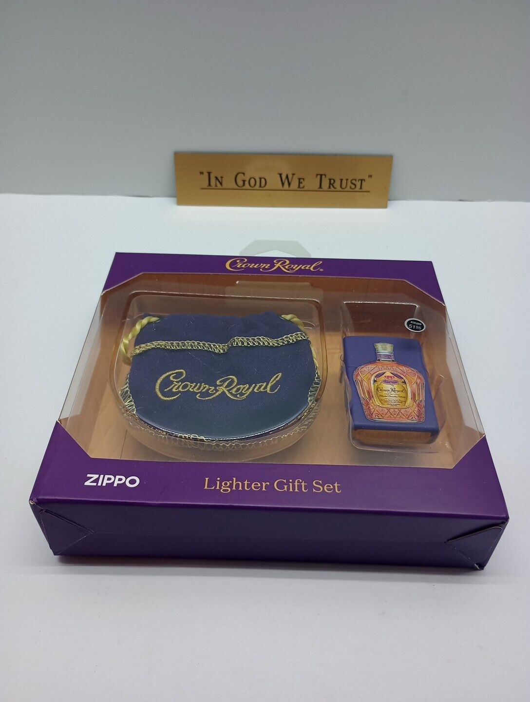 Zippo Crown Royal® Purple Matte Windproof Lighter and Pouch Gift Set, 49661