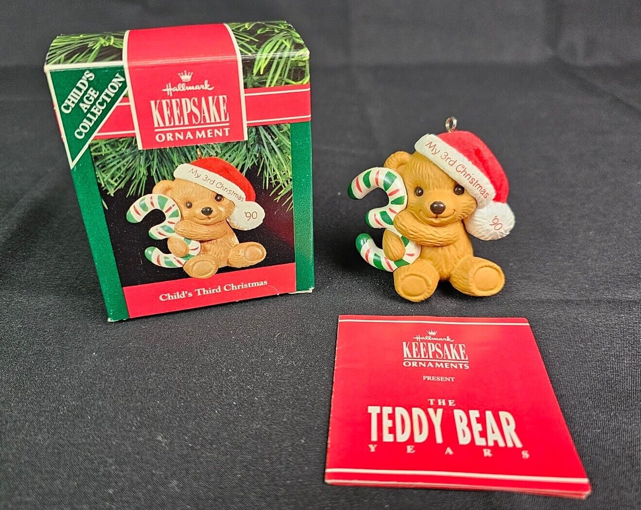 1990 Hallmark Keepsake Ornament Child’s Third Christmas Teddy Bear #3