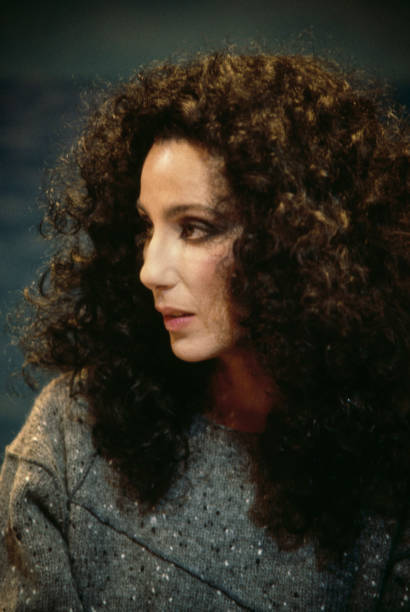 Cher during television talk show circa 1980s Old Photo