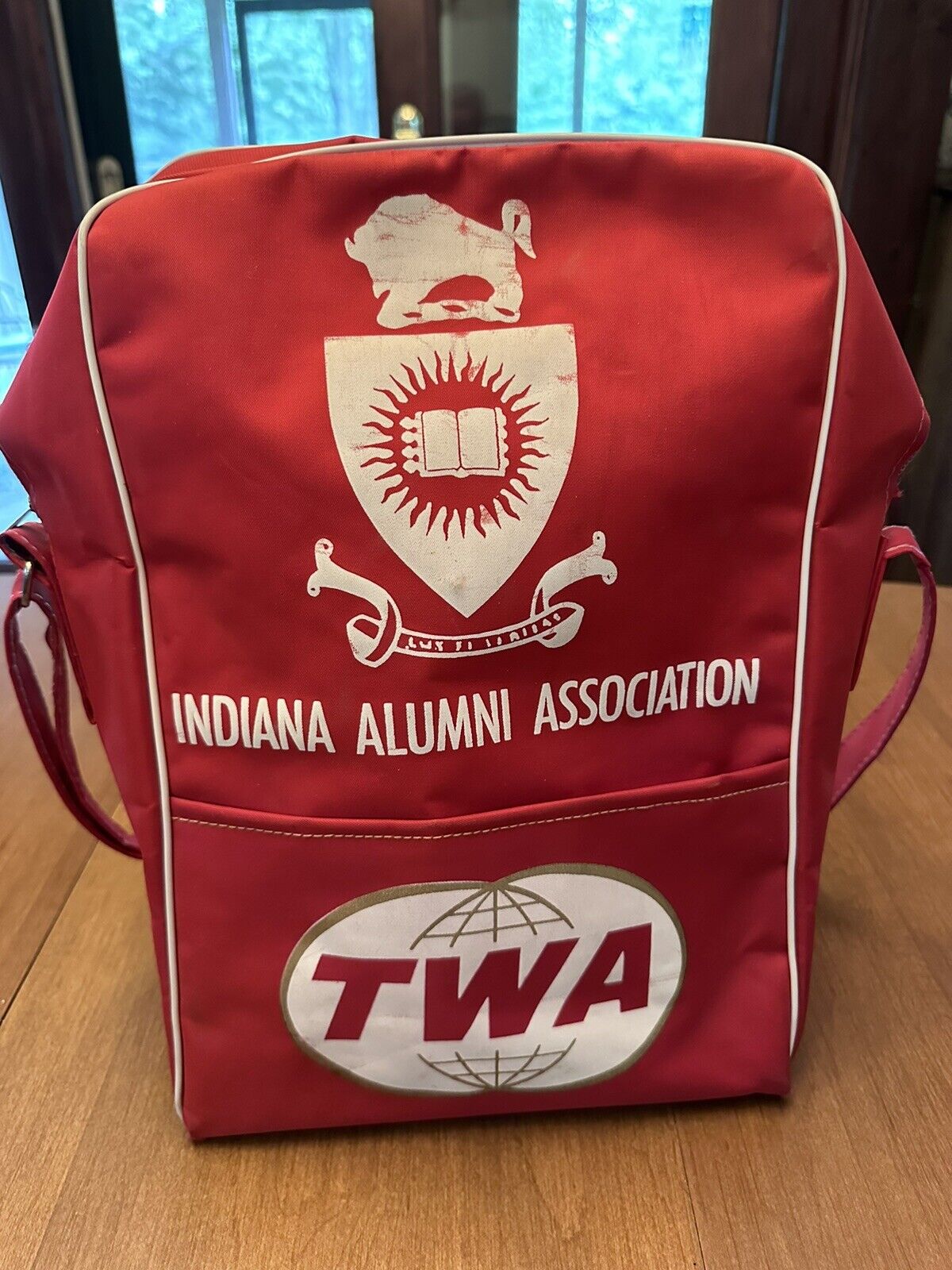 Indiana University Alumni Association TWA airline Travel bag, vintage, unique